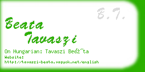 beata tavaszi business card